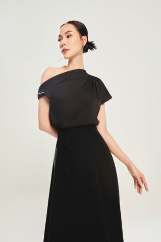 Áo lụa lệch vai Davina