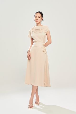 Chân váy lụa be Caily