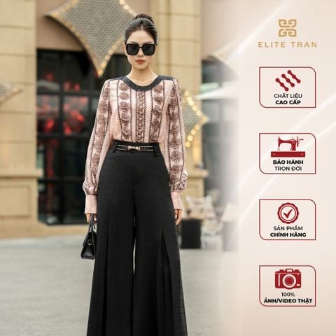 Elegant Lace Print Blouse