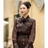 Chic Sheer Bow Blouse