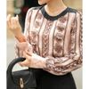 Elegant Lace Print Blouse
