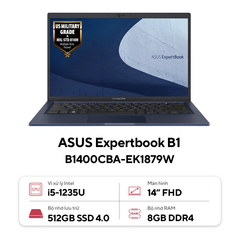 LAPTOP ASUS (B1400CBA-EK0059W) B1400CB i5-1235U/8GD4/512G/TPM/14.0FHD
