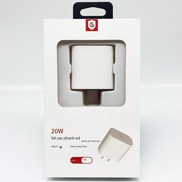 Bộ Sạc Nhanh PD 20W Cho iPhone, iPad Hoguo G06 Type-C