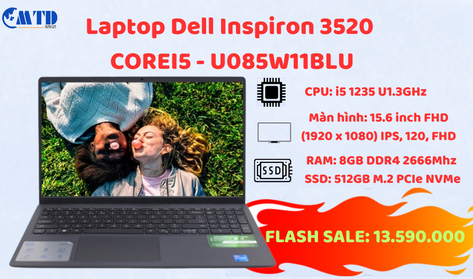 Laptop Dell Inspiron 3520 Core I5- I5U085W11BLU