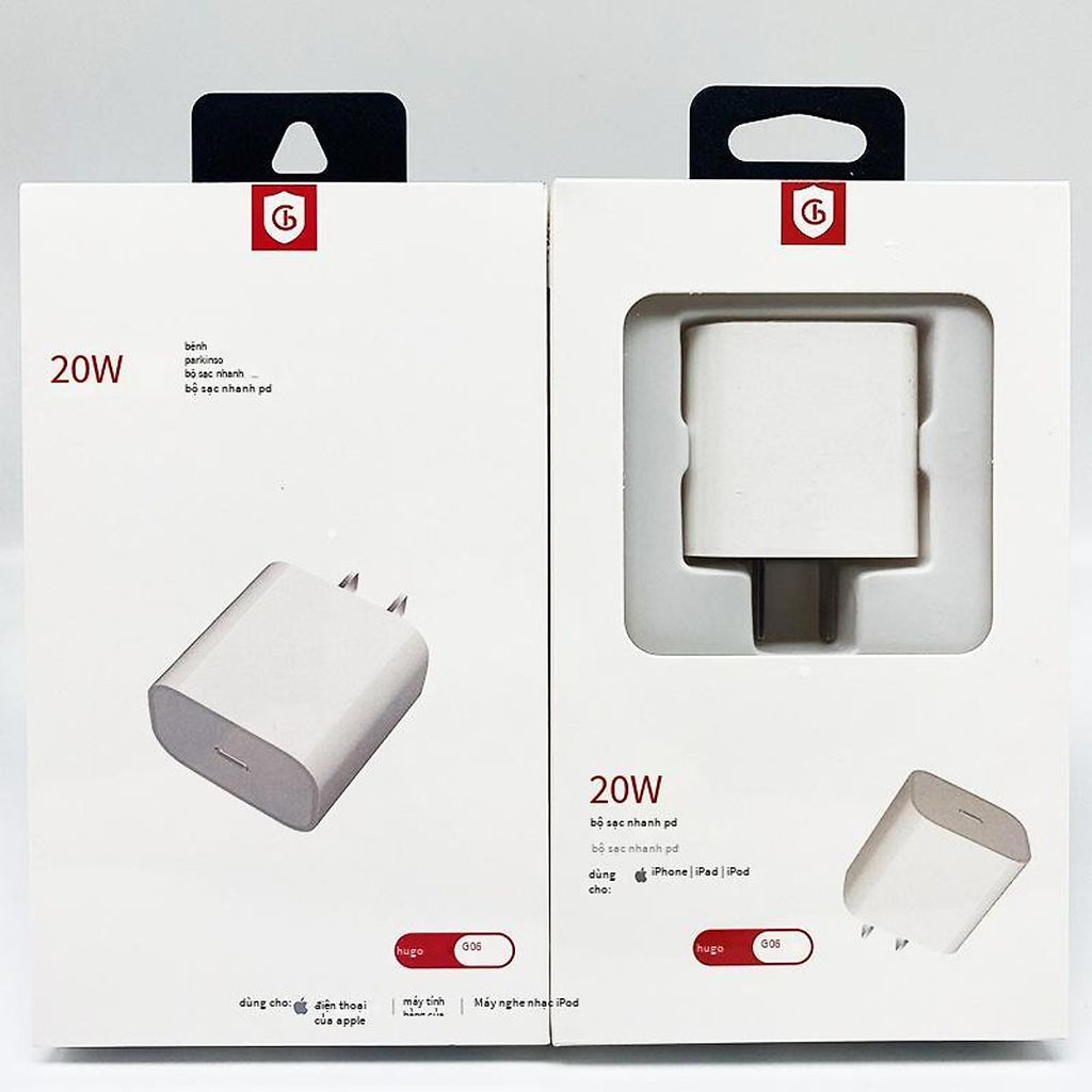 Bộ Sạc Nhanh PD 20W Cho iPhone, iPad Hoguo G06 Type-C