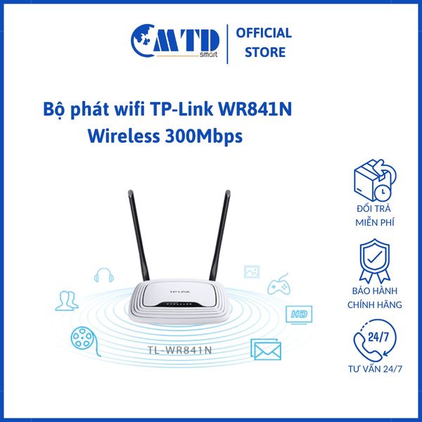Bộ phát wifi TP-Link WR841N Wireless 300Mbps