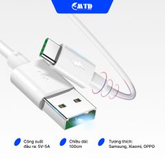 Dây sạc nhanh Type C chính hãng T9 cho điện thoại Android như Samsung, Xiaomi, OPPO, VIVO,...