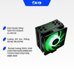 Tản Nhiệt CPU ID-Cooling SE-224-XT ARGB V3 Air Cooling – Bảo hành 24 tháng