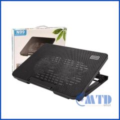 Đế Tản Nhiệt Laptop N99 COOLING PAD cho laptop từ 17 inch trở xuống - Loại Cao Cấp, 1 Fan/ 2 Fan , Đế Nâng 45 Độ