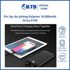 Pin Sạc dự phòng Polymer 10.000mAh Orico K10S - Bảo hành 12 tháng