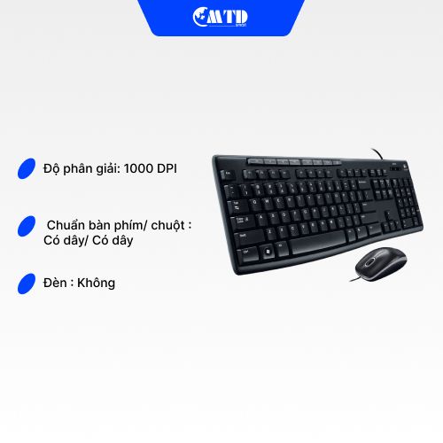 Bàn phím + Chuột Logitech MK200– Bảo Hành 12 Tháng