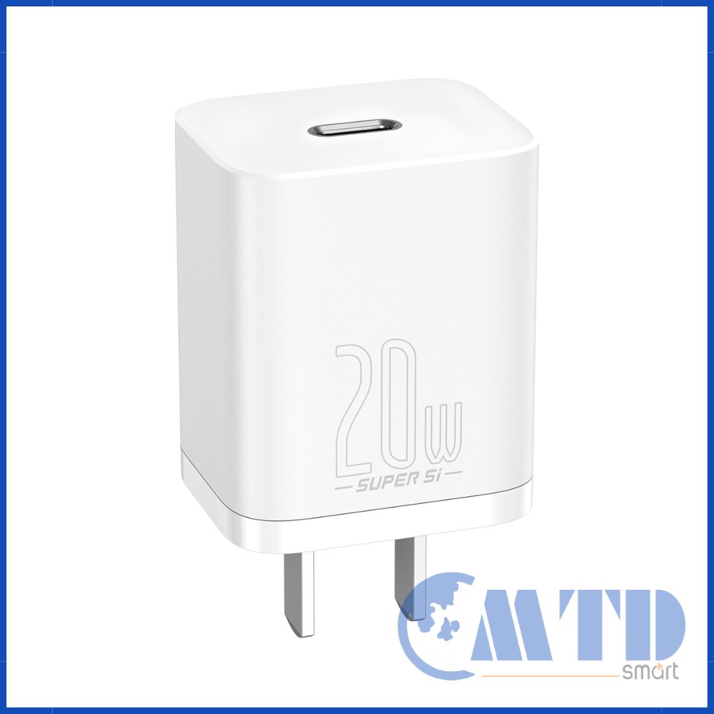 Cốc Sạc Baseus Super Si Mini Usb C Qc3.0 Pd 20w Sạc Nhanh Cho Điện Thoại - Bảo hành 12 tháng