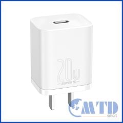 Cốc Sạc Baseus Super Si Mini Usb C Qc3.0 Pd 20w Sạc Nhanh Cho Điện Thoại - Bảo hành 12 tháng