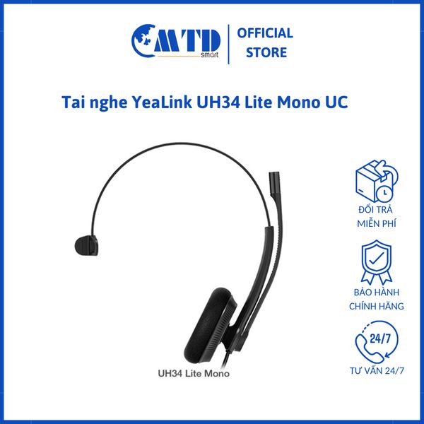 Tai nghe YeaLink UH34 Lite Mono UC- Bảo hành 12 tháng