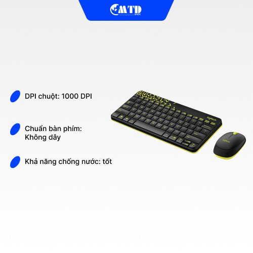 Bộ bàn phím chuột không dây Logitech MK240 Nano Wireless – Bảo hành 12 Tháng