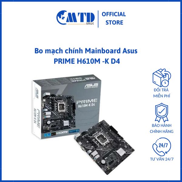 Bo mạch chính Mainboard Asus Prime H610M – K D4  – Bảo hành 36 tháng