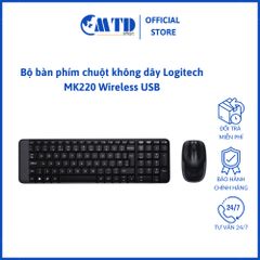 Bộ bàn phím chuột không dây Logitech MK220 Wireless USB – Bảo hành 12 Tháng