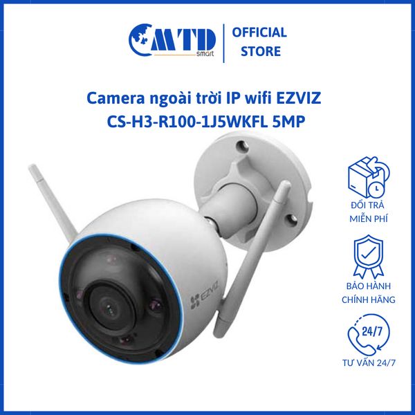 Camera ngoài trời IP wifi EZVIZ CS-H3-R100-1J5WKFL 5MP – Bảo Hành 24 Tháng