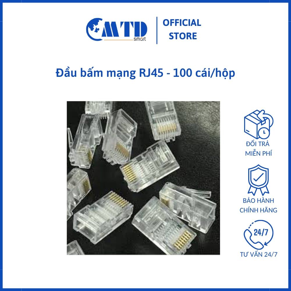 Đầu bấm mạng RJ45- 100 cái/hộp