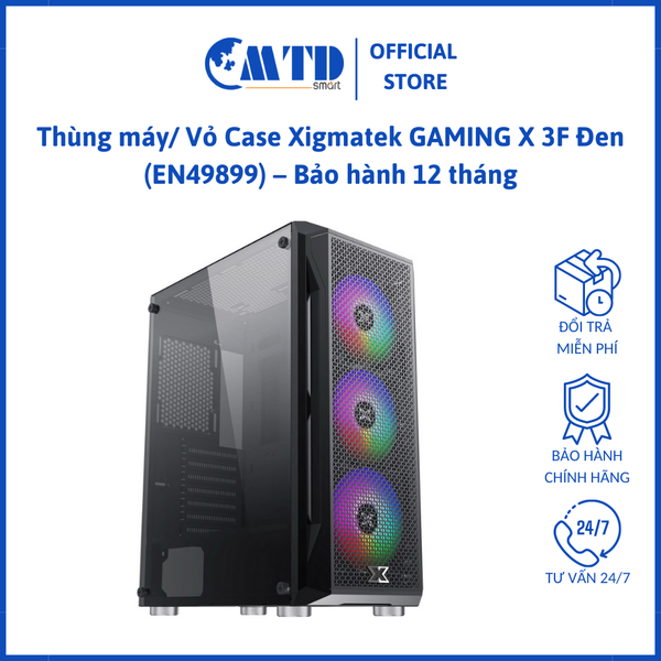 Thùng máy/ Vỏ Case Xigmatek GAMING X 3F Đen (EN49899) – Bảo hành 12 tháng