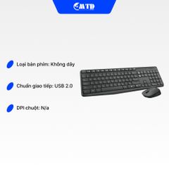 Bộ bàn phím chuột không dây Logitech MK235 Wireless – Bảo hành 12 Tháng