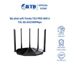 Bộ phát wifi Tenda TX2 PRO Wifi 6 Tốc độ AX1500Mbps
