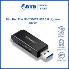 Đầu Đọc Thẻ Nhớ SD/TF USB 3.0 Ugreen 40752 - Bảo hành 18 tháng