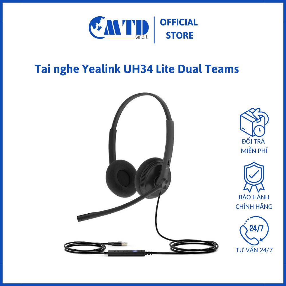 Tai nghe Yealink UH34 Lite Dual Teams - Bảo hành 12 tháng