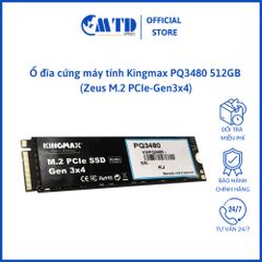 Ổ đĩa cứng máy tính Kingmax PQ3480 512GB (Zeus M.2 PCIe-Gen3x4) – Bảo hành 12 Tháng
