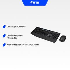 Bộ bàn phím chuột không dây Logitech MK345 Wireless  – Bảo hành 12 Tháng