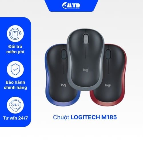 Chuột Wireless Logitech M185 – Bảo Hành 12 Tháng
