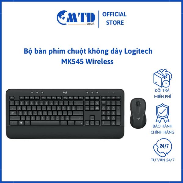 Bộ bàn phím chuột không dây Logitech MK545 Wireless – Bảo hành 12 Tháng