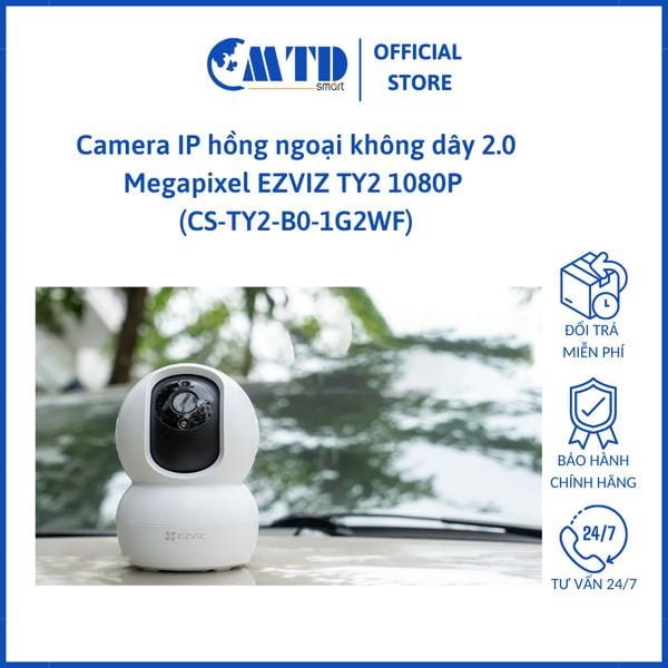 Camera IP hồng ngoại không dây 2.0 Megapixel EZVIZ TY2 1080P (CS-TY2-B0-1G2WF) – Bảo Hành 24 Tháng