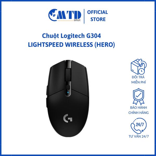 Chuột Logitech G304 LIGHTSPEED WIRELESS (HERO) – Bảo Hành 24 Tháng
