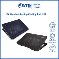 Đế Tản Nhiệt Laptop N99 COOLING PAD cho laptop từ 17 inch trở xuống - Loại Cao Cấp, 1 Fan/ 2 Fan , Đế Nâng 45 Độ
