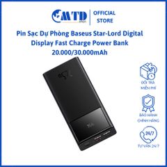 Pin Sạc Dự Phòng Baseus Star-Lord Digital Display Fast Charge Power Bank 20.000/30.000mAh - Bảo hành 12 tháng