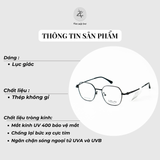 Gọng kính Velocity VL23395 lục giác thép không rỉ fullbox chính hãng