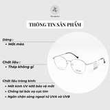 Gọng kính Velocity VL23543 dáng mắt mèo thép không gỉ chính hãng fullbox