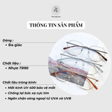 Gọng kính titanium dáng đa giác Zay eyewear LY2239 phong cách thời trang