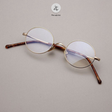 Gọng kính Vo11 handmade dáng tròn Chất liệu kim loại thép không rỉ phong cách Retro cao cấp fullbox