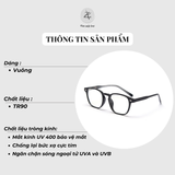 Gọng kính Zay Eyewear K9047 dáng vuông nhựa TR90 phong cách thời trang