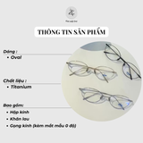 Gọng kính Zay Eyewear BCBT202403 dáng oval titanium cao cấp