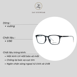  Gọng kính Zay Eyewear M3014 dáng vuông TR90 phong cách hàn quốc 
