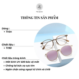  Kính râm cận thời trang Clip on 2238 phân cực 2 Trong 1 nhựa TR90 cao cấp 