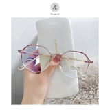  Gọng kính cận loạn thời trang Zay Eyewear TR2081 dáng lục giác phong cách hàn quốc 