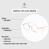 Gọng kính Velocity VL285050 dáng đa giác titanium chính hãng fullbox