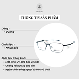 Gọng kính thể thao New Balance Elock NB07053X dáng vuông titanium chính hãng fullbox