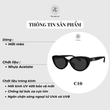  Kính mát phân cực polarized Bolon BL5092 dáng mắt mèo nhựa acetate chính hãng fullbox 