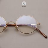 Gọng kính Vo11 handmade dáng tròn Chất liệu kim loại thép không rỉ phong cách Retro cao cấp fullbox