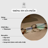 Gọng khoan không viền KMM272 dáng tròn titanium cao cấp